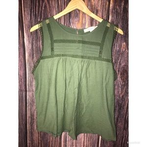 🤑LOFT - Jade - Sleeveless Blouse - Size Large